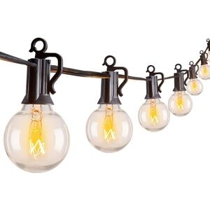 Brightown 30ft G40 Outdoor String Lights 25 Globe Patio Hanging Lights
